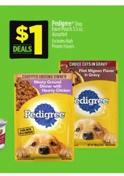 Dollar General Pedigree Dog Food Pouch offer