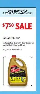 Dollar General Liquid-Plumr Pro Strength Clog Destroyer, Liquid Drain Cleaner offer