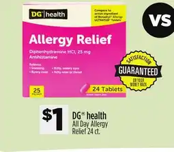 Dollar General DG health All Day Allergy Relief offer