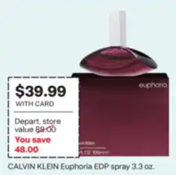 CVS CALVIN KLEIN Euphoria EDP spray 3.3 oz offer