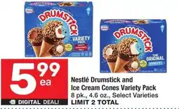Albertsons Nestlé Drumstick and Ice Cream Cones offer