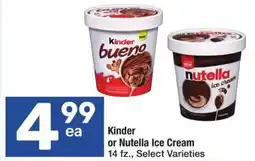 Albertsons Kinder or Nutella Ice Cream offer