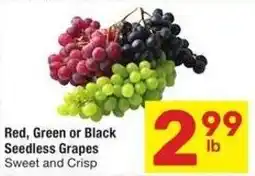 Albertsons Red, Green or Black Seedless Grapes offer