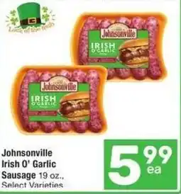 Albertsons Johnsonville Irish O'Garlic Sausage offer