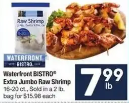 Albertsons Waterfront bistro extra jumbo raw shrimp offer