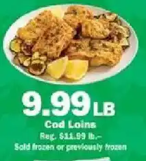 Schnucks Cod Loins offer