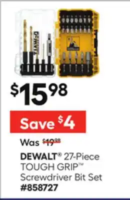Lowe's 27-Piece TOUGH GRIP Screwdriver Bit Set offer