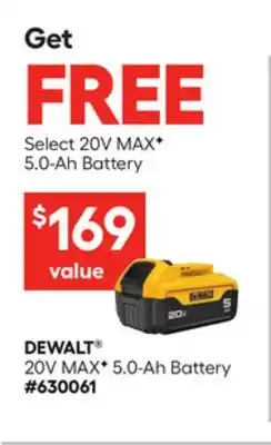 Lowe's 20V MAXF 5.0-Ah Battery offer