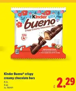Lidl Kinder Bueno crispy creamy chocolate bars offer