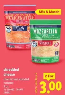 Lidl shredded cheese offer