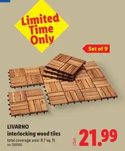 Lidl LIVARNO interlocking wood tiles offer