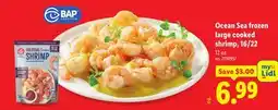 Lidl Ocean Sea frozen large cooked shrimp, 16/22 offer