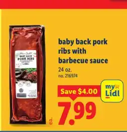 Lidl baby back pork ribs with barbecue sauce offer