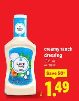 Lidl creamy ranch dressing offer