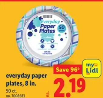 Lidl everyday paper plates offer