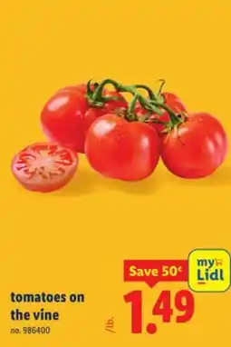 Lidl tomatoes on the vine offer