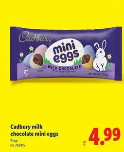 Lidl Cadbury milk chocolate mini eggs offer