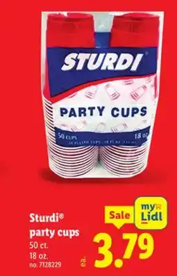 Lidl Sturdi party cups offer