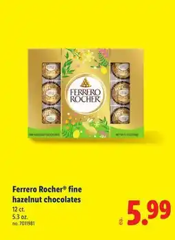 Lidl Ferrero Rocher fine hazelnut chocolates offer