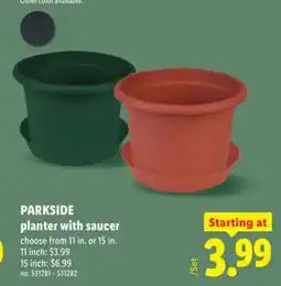 Lidl PARKSIDE planter with saucer offer