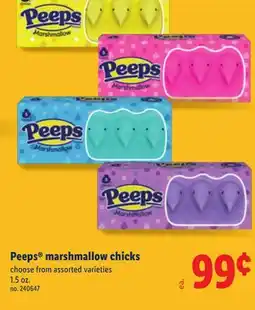 Lidl Peeps marshmallow chicks offer