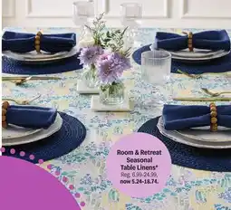 Meijer Room & Retreat Seasonal Table Linens offer