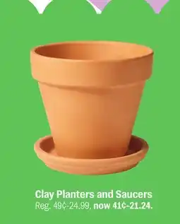 Meijer Clay Planters and Saucers offer