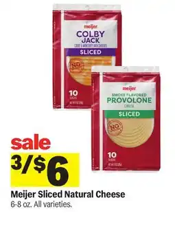 Meijer Meijer Sliced Natural Cheese offer
