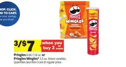 Meijer Pringles 6.84-7.16 oz. or Pringles Mingles* 5.5 oz offer