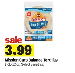Meijer Mission Carb Balance Tortillas offer