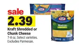 Meijer Kraft Shredded or Chunk Cheese offer