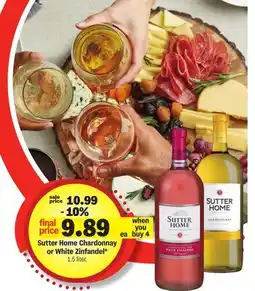 Meijer Sutter Home Chardonnay or White Zinfandel offer