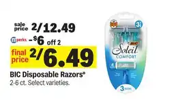 Meijer BIC Disposable Razors offer