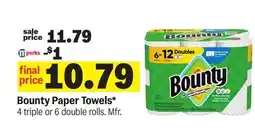 Meijer Bounty Paper Towels offer