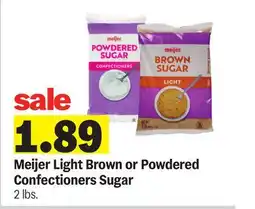 Meijer Meijer Light Brown or Powdered Confectioners Sugar offer