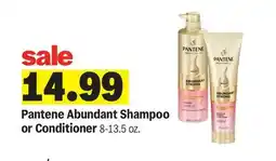 Meijer Pantene Abundant Shampoo or Conditioner offer