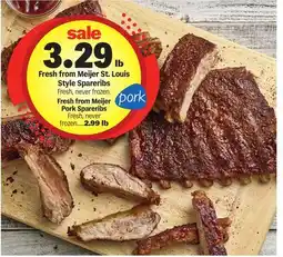 Meijer Fresh from Meijer St. Louis Style Spareribs offer