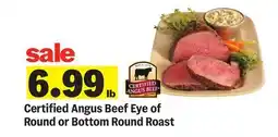 Meijer Certified Angus Beef Eye of Round or Bottom Round Roast offer