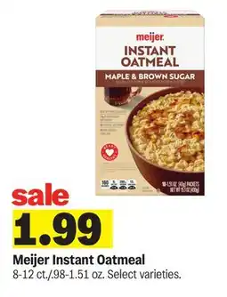 Meijer Meijer Instant Oatmeal offer