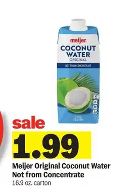 Meijer Meijer Original Coconut Water from Concentrate offer