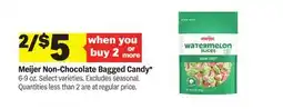 Meijer Meijer Non-Chocolate Bagged Candy offer