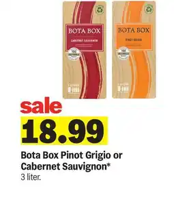 Meijer Bota Box Pinot Grigio or Cabernet Sauvignon offer