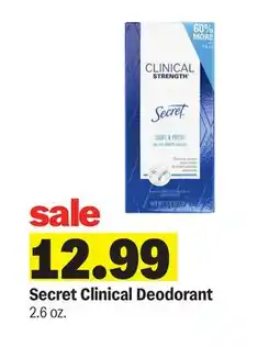 Meijer Secret Clinical Deodorant offer