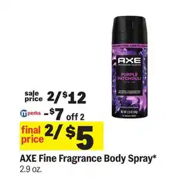 Meijer AXE Fine Fragrance Body Spray offer