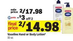 Meijer Vaseline Hand or Body Lotion offer
