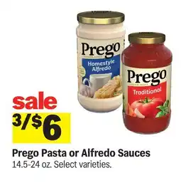 Meijer Prego Pasta or Alfredo Sauces offer