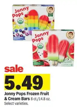 Meijer Jonny Pops Frozen Fruit & Cream Bars offer