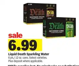 Meijer Liquid Death Sparkling Water offer