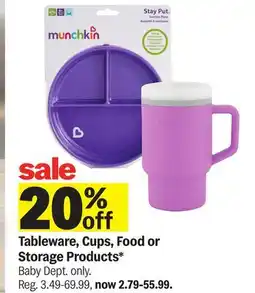 Meijer Tableware, Cups, Food or Storage Products offer