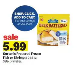 Meijer Gorton's Prepared Frozen Fish or Shrimp offer